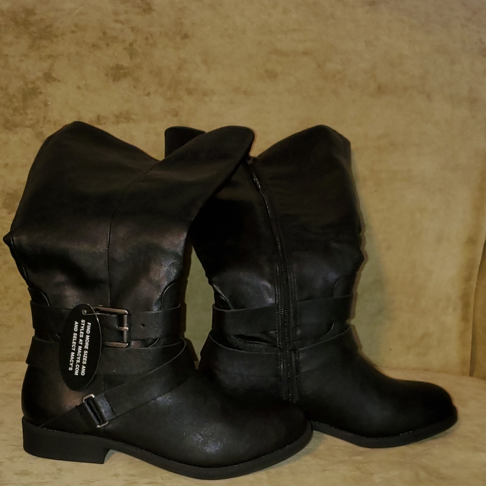 Macy's New Vegan Leather Boots (women's) size 5M